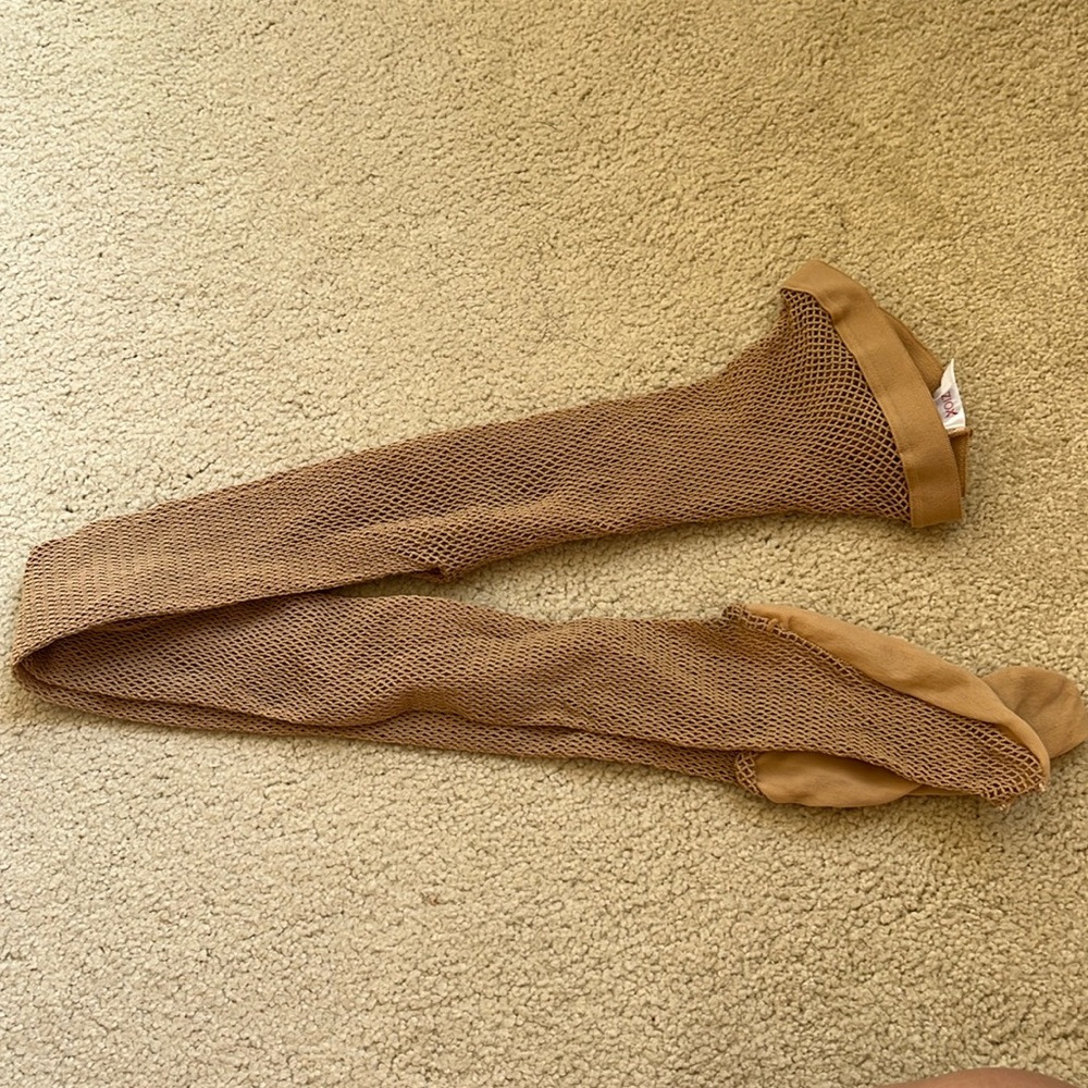 Women's Capezio Nude Fishnet Tights Size Small/Medium